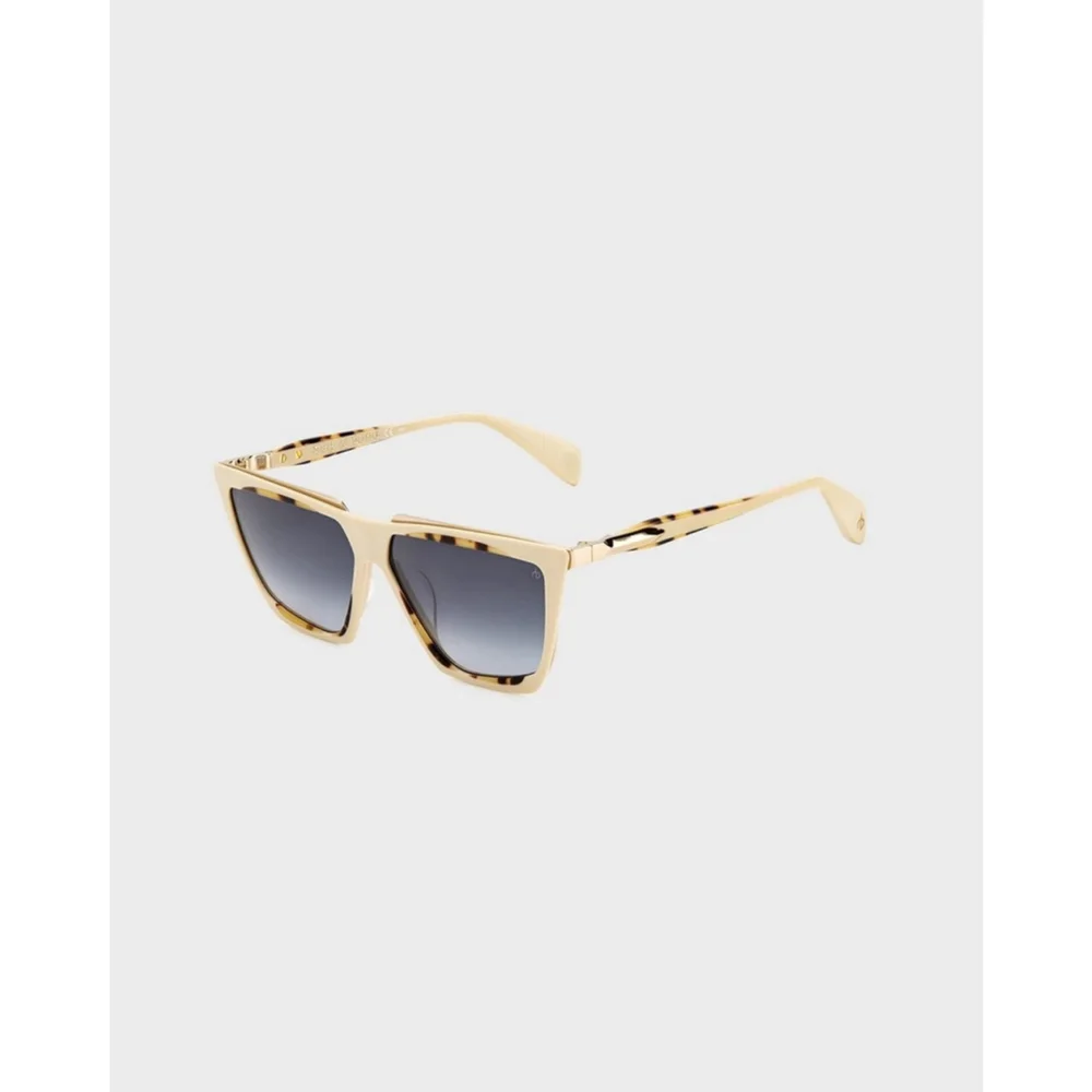 NWOT Rag & Bone RNB1049/G/S Browline Sunglasses Beige Havana Grey Gradient